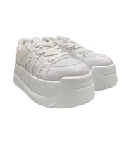 Aybaak 5007 Yüksek Dolgu Topuk Kadın Ayakkabı Sneaker (Beyaz)
