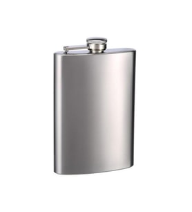 9 Oz Çelik Cep Matarası Viski Kanyak Kamp İçki Matara Şişesi 0.27 Litre (Gümüş)