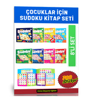 Çocuklar İçin Sudoku Kitap Seti (3-8 YAŞ İçin- 8 Kitap - 700 Adet Sticker)