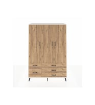 Hyperion Gardrop 5 Raflı 5 Çekmeceli Tek Askılı 132x44x195 Aytaşı-Çam