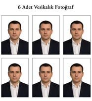 Vesikalık Fotoğraf - 6 Adet Vesikalık Fotoğraf Baskısı (4,5x6cm)