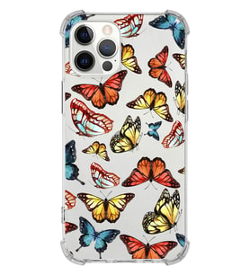 PrintiFy Apple iPhone 12 Pro Uyumlu Water Color 2 Baskılı Şeffaf Köşe Korumalı Antişok Kılıf
