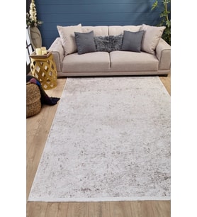 Dijital Kaymaz Yıkanabilir Gri Minimalist Salon Halısı Mutfak Halısı Koridor Halısı Yolluk HLN1736