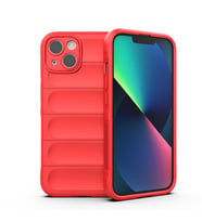 Apple iPhone 13 Uyumlu Kılıf Esnek TPU Oyuklu Arka Yüzey Tasarımlı Zore Etnik Silikon Kapak (Kırmızı)