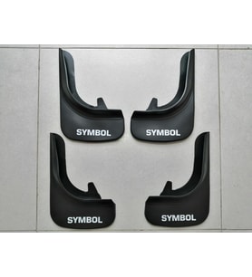 Renault Symbol Paçalık Ön-Arka Takım Tozluk Çamurluk (Siyah - Beyaz)