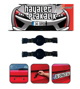 Hayalet plakalık siyah polikarbon / DAPLY11