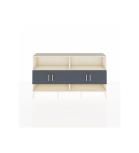 Arges Konsol 4 Raflı 4 Kapaklı 176x30x99 Aytaşı-Antrasit/Çam