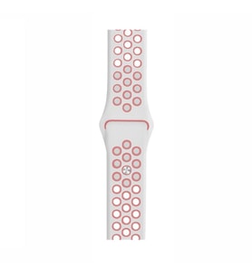 Watch Beyaz-Pembe Nike Kordon 42-44 mm Esnek Silikon Delikli Şık Tasarım