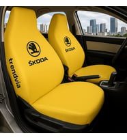 Skoda Araç Ön ve Arka Koltuk Kılıfı – Penye Oto Servis Koruma Kılıfı (Sarı)