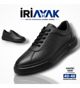 Büyük Numara Hakiki Deri 40-48 / Rahat Taban Casual Ayakkabı / Erkek - Günlük Kullanıma Uygun