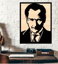Atatürk  Ahşap Duvar tablo