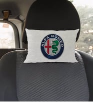 BK Gift Alfa Romeo Tasarımlı Dikdörtgen Araç Koltuk Yastığı-1