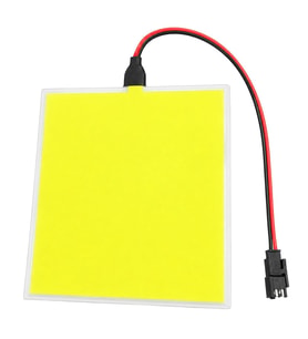 Powermaster PM-37725 100X100mm Elektrominesans (EL) 3V Led Panel Sarı Aydınlatmalı Esnek Yapı