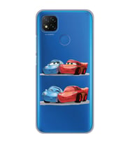 Xiaomi Redmi 9C / 10A Uyumlu Mcqueen ve Sally Tasarımlı Şeffaf Telefon Kılıfı