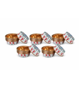 Roll-Up Premium Lale Desenli Kap - Aşure Sütlaç Tatlı Kabı - 11,5x4,5 Cm. - 6 Adetlik 3 Paket -30 Ad