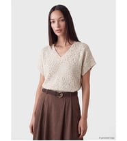 LCW EVERYDAY Ekru Oversize Kadın Triko Süveter