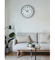 River World Duvar Saati 36 cm Dekoratif Rengi Beyaz