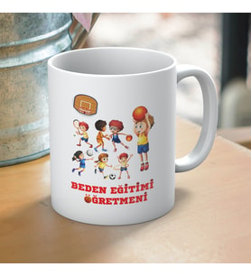 Beden Öğretmenlerine Özel Öğretmenler Günü Hediyelik Baskılı Kupa