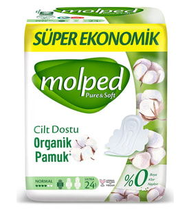 Molped Pure&Soft Normal 24'lü S.Eko Yetişkin Ped - Standart