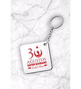 30 Ağustos Tasarımlı Anahtarlık