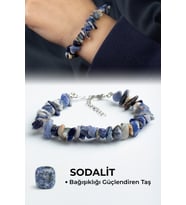Sodalit Doğal Kırık Taş Bileklik