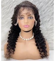 Mulvxprk  Prk02 Gerçek Front Lace Tül Peruk - Derin Dalgalı - Doğal 65-70Cm (Mulvix)