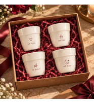 Atelier4you Espresso Mood Collection – 4'lü Desenli Porselen Espresso Fincan Seti, Özel Tasarım Kahve Hediyesi