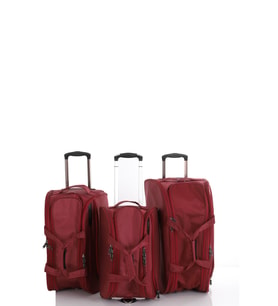 Mçs Kumaş Hostes & Pilot Valiz Seti V1452 (Bordo)
