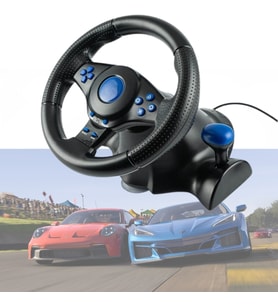 Pro Gaming Direksiyon Seti Pedallı 90 Derece Dönebilen 23 Cm Direksiyonlu Tak Çalıştır Set