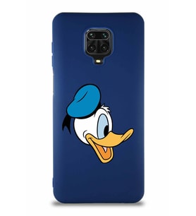 Xiaomi Redmi Note 9S Soft Premier Kapak Donald Duck-F Tasarımlı Silikon Kılıf - Lacivert (Şeffaf)