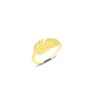 Gümüş altın yaldızlı tüy modeli eklem yüzük SGTL12149GOLD (Rose)
