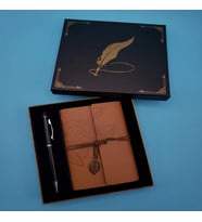 pilelistore Taba Deri Defter ve Kalem Set