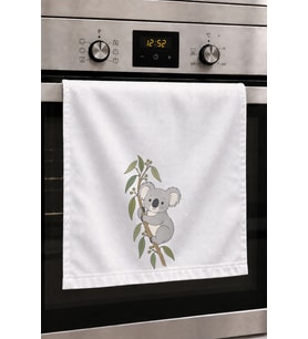 Valerine Life El Kurulama Havlusu 30x50cm Mutfak, Fırın için Pamuklu Emici Minik Koala
