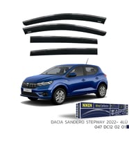 DACIA SANDERO STEPWAY 2022-KROMLU CAM RÜZGARLIĞI 4'lü Set Niken Marka