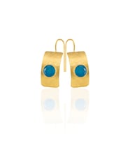 Kadir Jewellery 22 Ayar Altın Kaplama Kadın Minimal Küpe -El İşçiliği Ve Hipoalerjenik Küpe