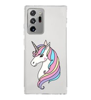 Samsung Galaxy Note 20 Ultra Kamera Korumalı Kapak Unicorn Tasarımlı  Şeffaf Kılıf