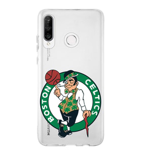 Huawei P30 Lite Uyumlu Kapak Boston Celtics Tasarımlı Şeffaf Silikon Kılıf
