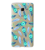 PrintiFy Samsung Galaxy A7 ile Uyumlu 1mm Slim Fit Nazar Boncuğu 3 Baskılı Şeffaf  Kılıf