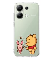 Xiaomi Redmi Note 13 4G Uyumlu Winnie The Pooh Desenli Şeffaf Telefon Kılıfı