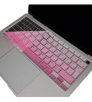 McStorey Macbook Air M1 ile Uyumlu Klavye Koruyucu TouchID A2179 A2337 UK Arapça Baskılı Gradient (Pembe)