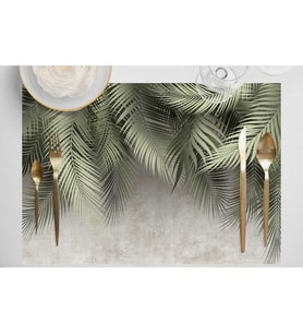 Palmiye Yapraklı Amerikan Servis 4'lü Set 35X50CM