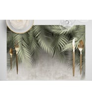 Palmiye Yapraklı Amerikan Servis 4'lü Set 35X50CM