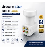 Dreamstar GOLD-444 Dörtlü Universal 4K LNB