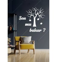 Sonbahar Rüzgarları Ahşap Duvar Dekorasyonu (Beyaz)