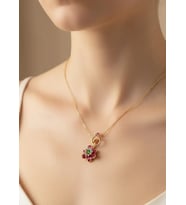 Çelik Gold Pembe Lydllia Kolye - 25-clkk255
