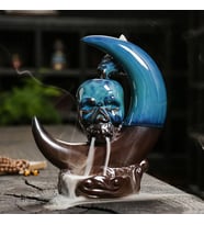 Kuru Kafa Tasarımlı Geri Akışlı Tütsülük 16*13*cm - Tütsü Hediyeli