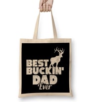 Funny Best Buckin Dad Ever Hunting Deer Buck Hunter Bez Çanta Uzun Saplı
