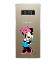 Samsung Galaxy Note 8  Kamera Korumalı Kapak Minnie Mouse Tasarımlı  Şeffaf  Kılıf