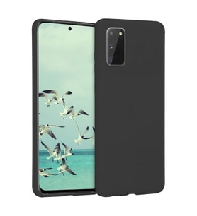 Samsung Galaxy S20 İnce Mat Silikon Kılıf Siyah
