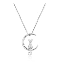 HİLAL KEDİ 925 AYAR GÜMÜŞ KOLYE (Karışık)